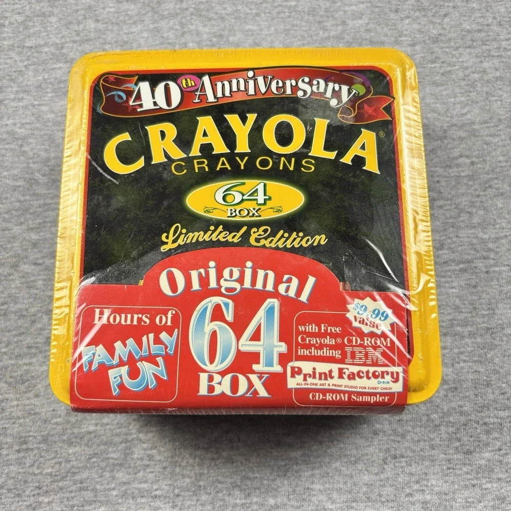 Crayola 40th Anniversary Limited Edition Tin Box From 1998 Factory Sealed Crayon